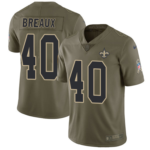 New Orleans Saints #40 Delvin Breaux Olive Men's Stitched Limited 2017 Salute To Service Jersey Men's cheap jerseys for sale - CheapJerseys.Shop