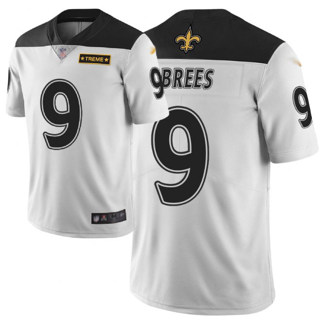 Saints #9 Drew Brees White Men's Stitched Limited City Edition Jersey cheap jerseys for sale - CheapJerseys.Shop
