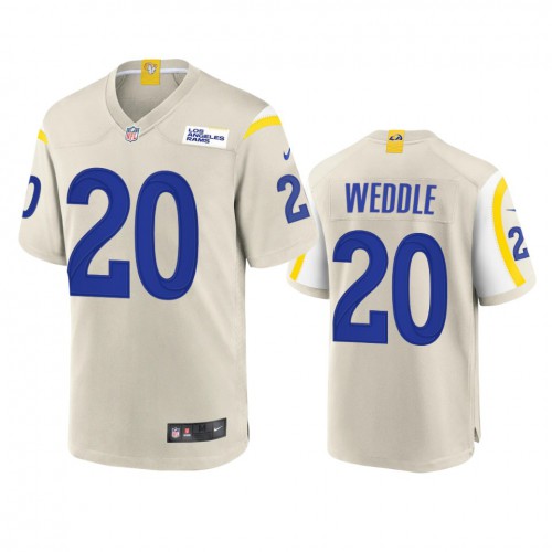 Los Angeles Los Angeles Rams #20 Eric Weddle Men's Game Jersey - Bone Men's cheap jerseys for sale - CheapJerseys.Shop