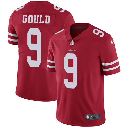 San Francisco 49ers #9 Robbie Gould Red Team Color Men's Stitched Vapor Untouchable Limited Jersey Men's cheap jerseys for sale - CheapJerseys.Shop