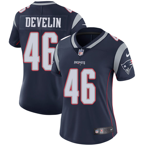 New England Patriots #46 James Develin Navy Blue Team Color Women's Stitched Vapor Untouchable Limited Jersey Womens cheap jerseys for sale - CheapJerseys.Shop
