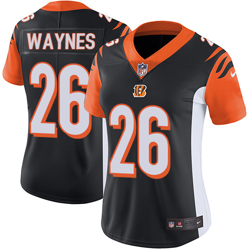 Cincinnati Bengals #26 Trae Waynes Black Team Color Women's Stitched Vapor Untouchable Limited Jersey Womens cheap jerseys for sale - CheapJerseys.Shop