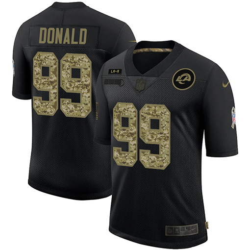 Los Angeles Rams #99 Aaron Donald Men's 2020 Salute To Service Camo Limited Jersey Black cheap jerseys for sale - CheapJerseys.Shop