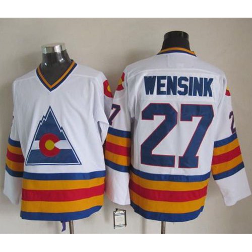 Colorado Avalanche #27 John Wensink White CCM Throwback Stitched Jersey Men's cheap jerseys for sale - CheapJerseys.Shop