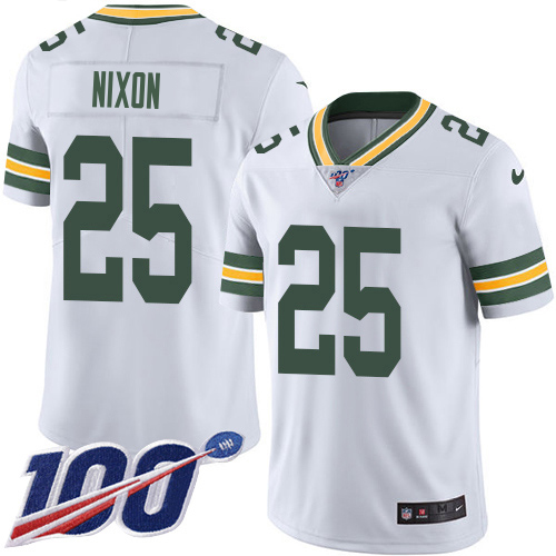 Packers #25 Keisean Nixon White Men's Stitched 100th Season Vapor Untouchable Limited Jersey cheap jerseys for sale - CheapJerseys.Shop