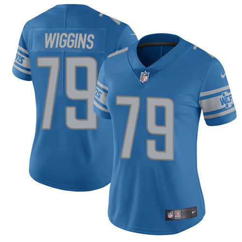 Detroit Lions #79 Kenny Wiggins Blue Team Color Women's Stitched Vapor Untouchable Limited Jersey Womens cheap jerseys for sale - CheapJerseys.Shop
