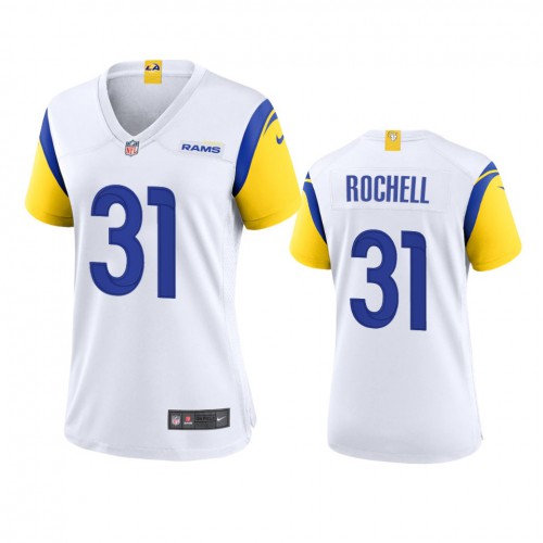 Los Angeles Los Angeles Rams #31 Robert Rochell Women's Alternate Game Jersey - White Womens cheap jerseys for sale - CheapJerseys.Shop