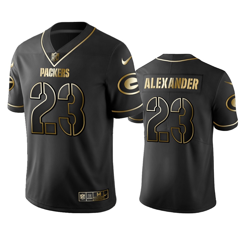 Packers #23 Jaire Alexander Men's Stitched Vapor Untouchable Limited Black Golden Jersey cheap jerseys for sale - CheapJerseys.Shop