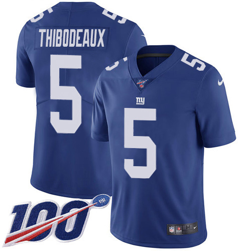 Giants #5 Kayvon Thibodeaux Royal Blue Team Color Youth Stitched 100th Season Vapor Untouchable Limited Jersey cheap jerseys for sale - CheapJerseys.Shop
