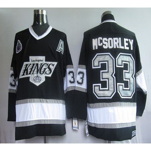 Los Angeles Kings #33 Martin McSorley Black CCM Throwback Stitched Jersey Men's cheap jerseys for sale - CheapJerseys.Shop