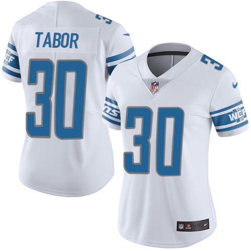 Detroit Lions #30 Teez Tabor White Women's Stitched Vapor Untouchable Limited Jersey Womens cheap jerseys for sale - CheapJerseys.Shop