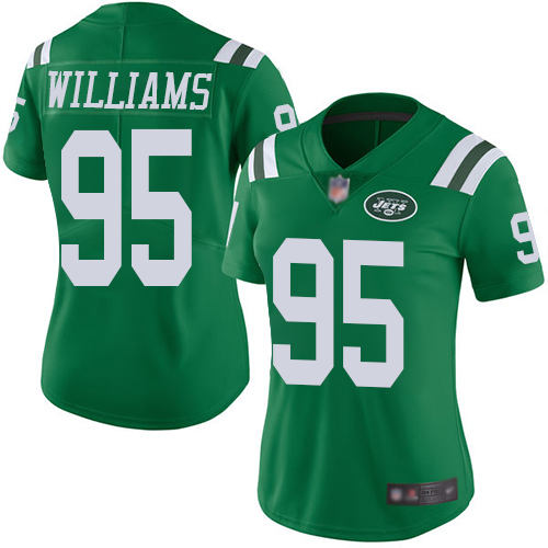 New York Jets #95 Quinnen Williams Green Women's Stitched Limited Rush Jersey Womens cheap jerseys for sale - CheapJerseys.Shop