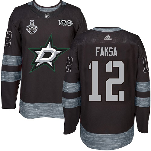 Dallas Stars #12 Radek Faksa Black 1917-2017 100th Anniversary 2020 Stanley Cup Final Stitched Jersey Men's cheap jerseys for sale - CheapJerseys.Shop