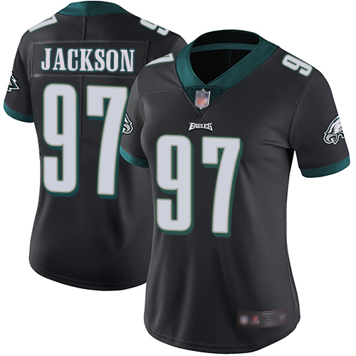 Philadelphia Eagles #97 Malik Jackson Black Alternate Women's Stitched Vapor Untouchable Limited Jersey Womens cheap jerseys for sale - CheapJerseys.Shop