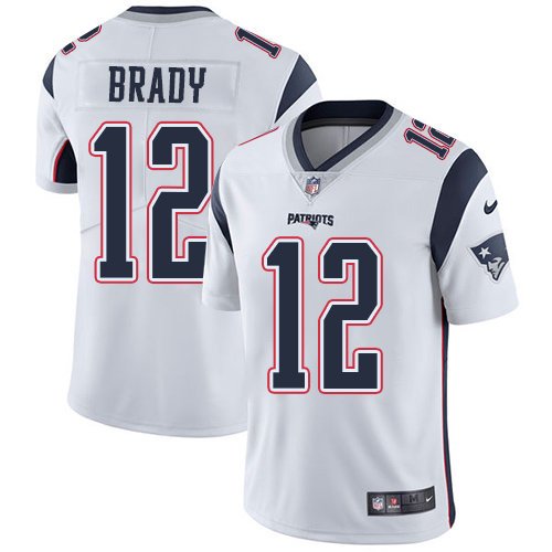 Patriots #12 Tom Brady White Men's Stitched Vapor Untouchable Limited Jersey cheap jerseys for sale - CheapJerseys.Shop