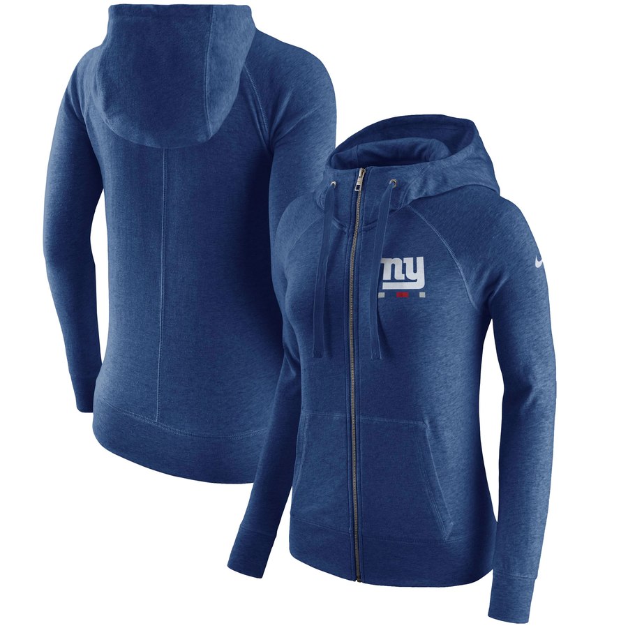 New York Giants Women's Gym Vintage Full-Zip Hoodie Royal cheap jerseys for sale - CheapJerseys.Shop