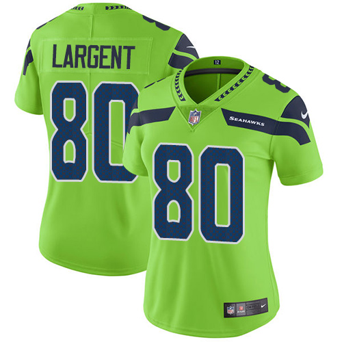 Seahawks #80 Steve Largent Green Women's Stitched Limited Rush Jersey cheap jerseys for sale - CheapJerseys.Shop