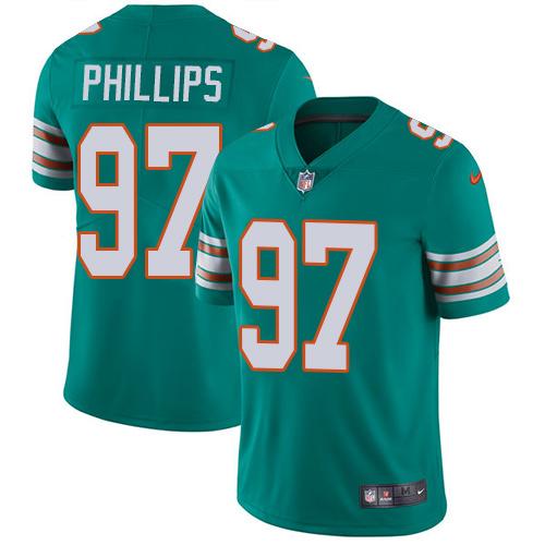 Miami Dolphins #97 Jordan Phillips Aqua Green Alternate Youth Stitched Vapor Untouchable Limited Jersey Youth cheap jerseys for sale - CheapJerseys.Shop