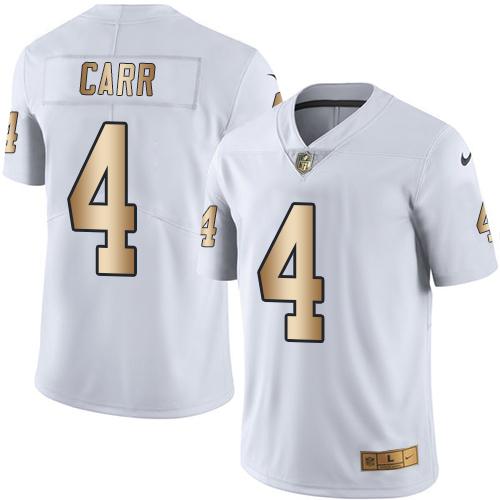 Raiders #4 Derek Carr White Youth Stitched Limited Gold Rush Jersey cheap jerseys for sale - CheapJerseys.Shop