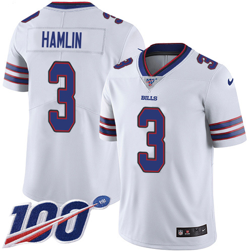 Bills #3 Damar Hamlin White Youth Stitched 100th Season Vapor Limited Jersey cheap jerseys for sale - CheapJerseys.Shop