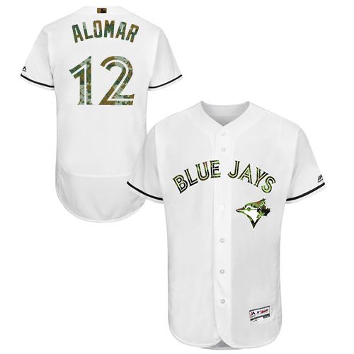 Toronto Blue Jays #12 Roberto Alomar White Flexbase Authentic Collection Memorial Day Stitched Jersey Men's cheap jerseys for sale - CheapJerseys.Shop