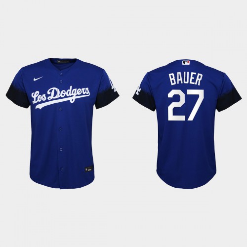 Los Angeles Los Angeles Dodgers #27 Trevor Bauer Youth 2021 City Connect Jersey Royal Youth cheap jerseys for sale - CheapJerseys.Shop