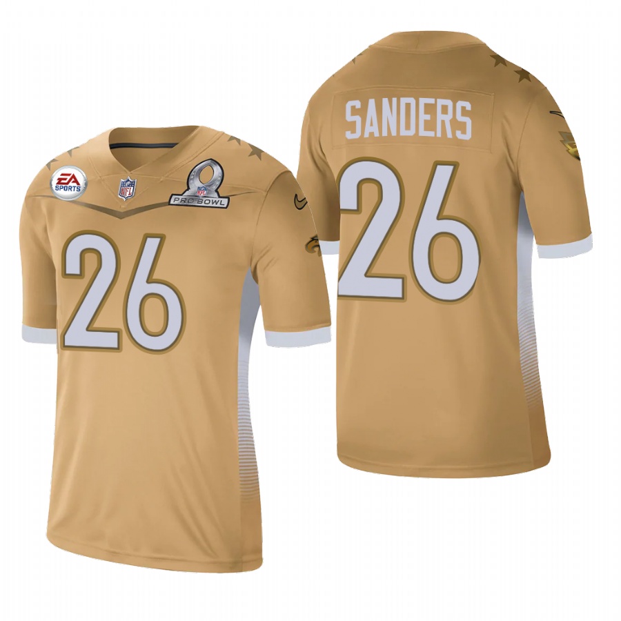 Philadelphia Eagles #26 Miles Sanders 2021 NFC Pro Bowl Game Gold Jersey cheap jerseys for sale - CheapJerseys.Shop