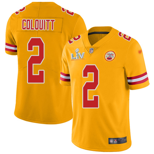 Kansas City Chiefs #2 Dustin Colquitt Gold Youth Super Bowl LV Bound Stitched Limited Inverted Legend Jersey Youth cheap jerseys for sale - CheapJerseys.Shop