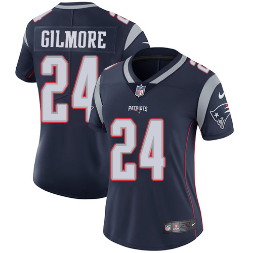 New England Patriots #24 Stephon Gilmore Navy Blue Team Color Women's Stitched Vapor Untouchable Limited Jersey Womens cheap jerseys for sale - CheapJerseys.Shop