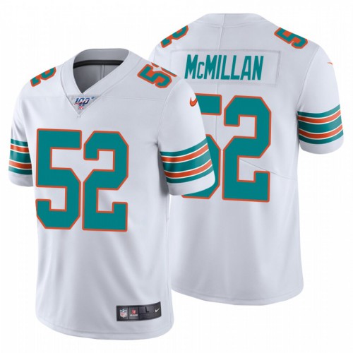 Miami Dolphins #52 Raekwon Mcmillan White Alternate Men's Stitched 100th Season Vapor Untouchable Limited Jersey Men's cheap jerseys for sale - CheapJerseys.Shop