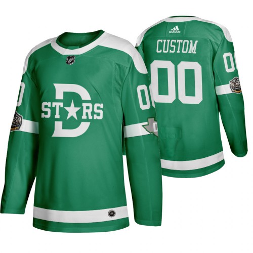 Dallas Stars Custom Men's Green 2020 Winter Classic Retro Jersey cheap jerseys for sale - CheapJerseys.Shop
