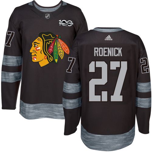 Chicago Blackhawks #27 Jeremy Roenick Black 1917-2017 100th Anniversary Stitched Jersey Men's cheap jerseys for sale - CheapJerseys.Shop