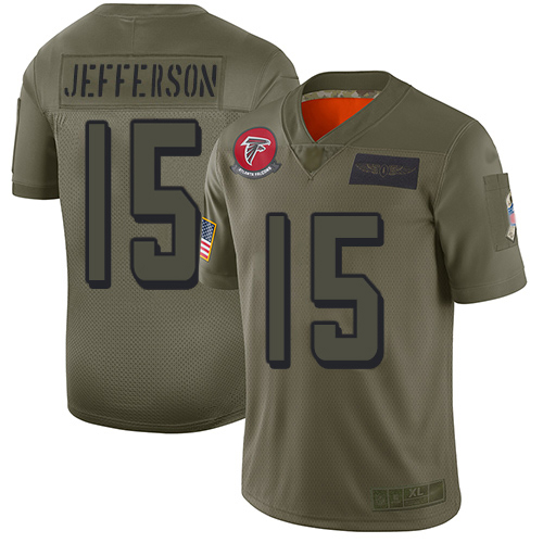 Falcons #15 Van Jefferson Camo Men's Stitched Limited 2019 Salute To Service Jersey cheap jerseys for sale - CheapJerseys.Shop