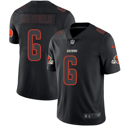 Cleveland Browns #6 Baker Mayfield Black Men's Stitched Limited Rush Impact Jersey Men's cheap jerseys for sale - CheapJerseys.Shop