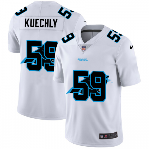 Carolina Carolina Panthers #59 Luke Kuechly White Men's Team Logo Dual Overlap Limited Jersey Men's cheap jerseys for sale - CheapJerseys.Shop