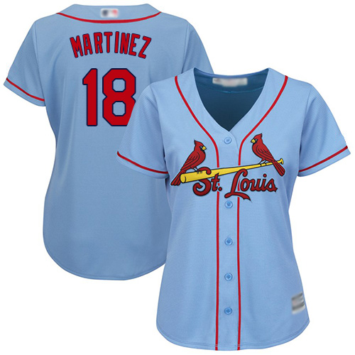 St.Louis Cardinals #18 Carlos Martinez Light Blue Alternate Women's Stitched Jersey Womens cheap jerseys for sale - CheapJerseys.Shop