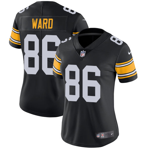 Pittsburgh Steelers #86 Hines Ward Black Alternate Women's Stitched Vapor Untouchable Limited Jersey Womens cheap jerseys for sale - CheapJerseys.Shop