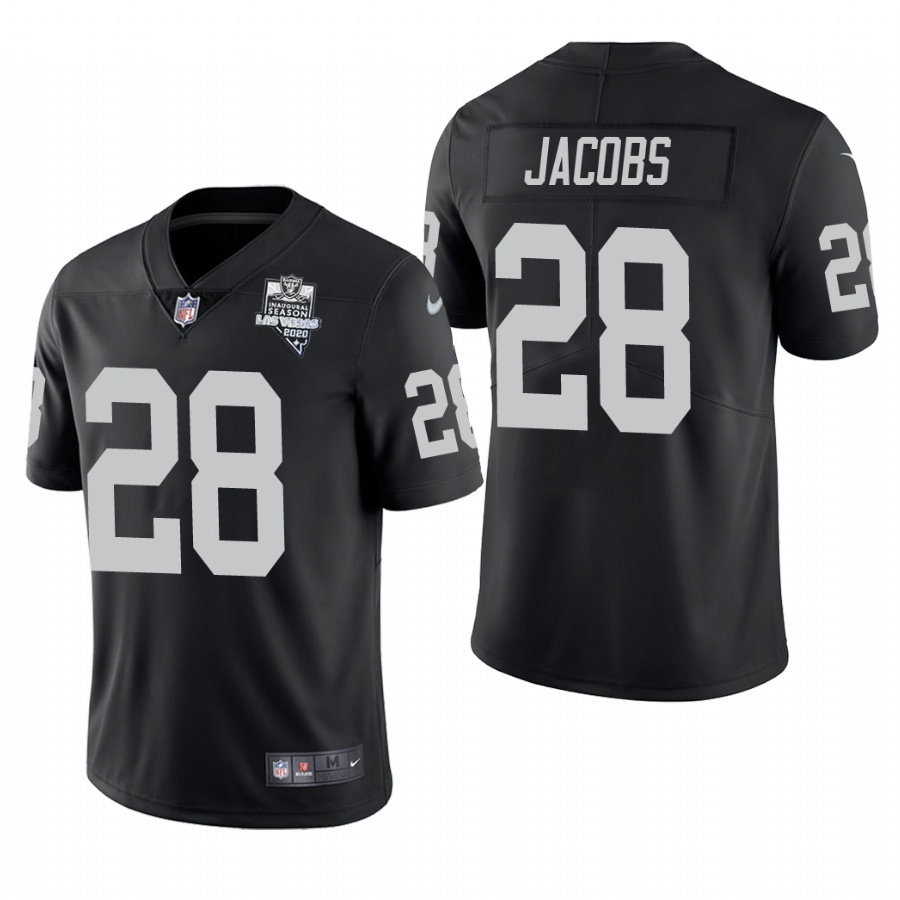 Las Vegas Raiders #28 Josh Jacobs Men's 2020 Inaugural Season Vapor Limited Jersey Black cheap jerseys for sale - CheapJerseys.Shop