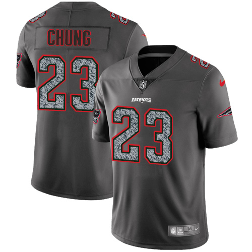 New England Patriots #23 Patrick Chung Gray Static Men's Stitched Vapor Untouchable Limited Jersey Men's cheap jerseys for sale - CheapJerseys.Shop