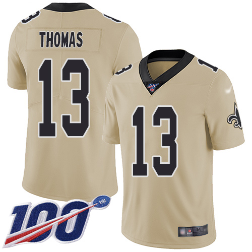 Saints #13 Michael Thomas Gold Youth Stitched Limited Inverted Legend 100th Season Jersey cheap jerseys for sale - CheapJerseys.Shop