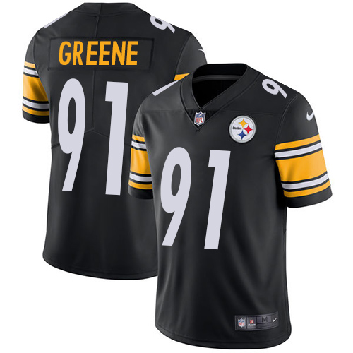 Pittsburgh Steelers #91 Kevin Greene Black Team Color Men's Stitched Vapor Untouchable Limited Jersey Men's cheap jerseys for sale - CheapJerseys.Shop