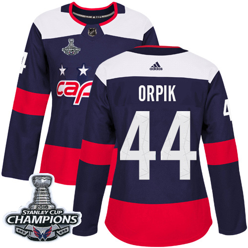 Washington Capitals #44 Brooks Orpik Navy Authentic 2018 Stadium Series Stanley Cup Final Champions Women's Stitched Jersey Womens cheap jerseys for sale - CheapJerseys.Shop