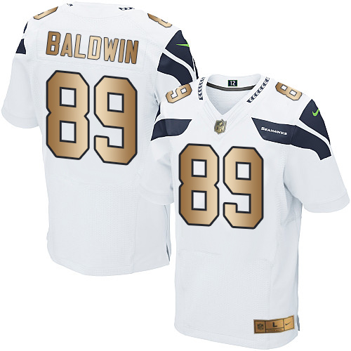 Seattle Seahawks #89 Doug Baldwin White Men's Stitched Elite Gold Jersey Men's cheap jerseys for sale - CheapJerseys.Shop