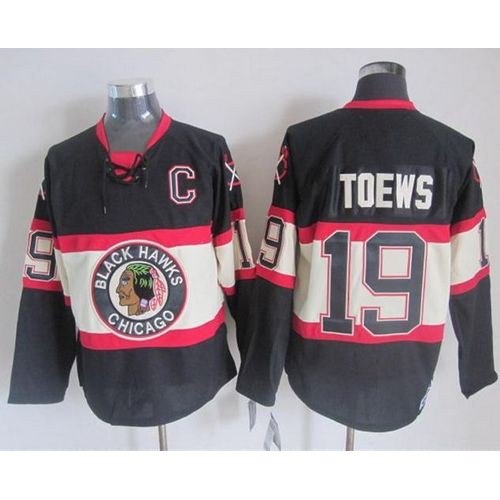 Chicago Blackhawks #19 Jonathan Toews Black Third CCM Stitched Jersey Men's cheap jerseys for sale - CheapJerseys.Shop