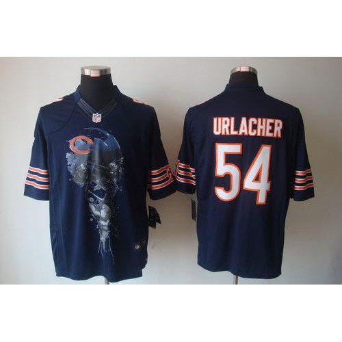Chicago Bears #54 Brian Urlacher Navy Blue Team Color Men's Stitched Helmet Tri-Blend Limited Jersey Men's cheap jerseys for sale - CheapJerseys.Shop