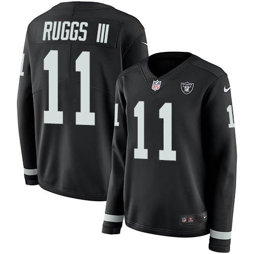 Las Vegas Raiders #11 Henry Ruggs III Black Team Color Women's Stitched Limited Therma Long Sleeve Jersey Womens cheap jerseys for sale - CheapJerseys.Shop