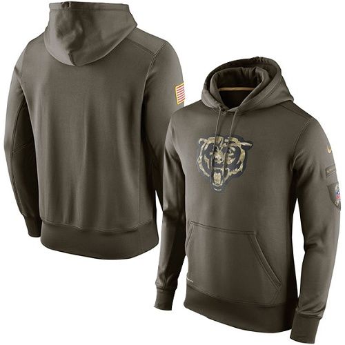Men's Chicago Bears Olive Salute To Service KO Performance Hoodie cheap jerseys for sale - CheapJerseys.Shop