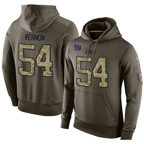 Men's New York Giants #54 Olivier Vernon Stitched Green Olive Salute To Service KO Performance Hoodie cheap jerseys for sale - CheapJerseys.Shop