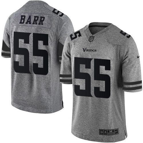 Minnesota Vikings #55 Anthony Barr Gray Men's Stitched Limited Gridiron Gray Jersey Men's cheap jerseys for sale - CheapJerseys.Shop