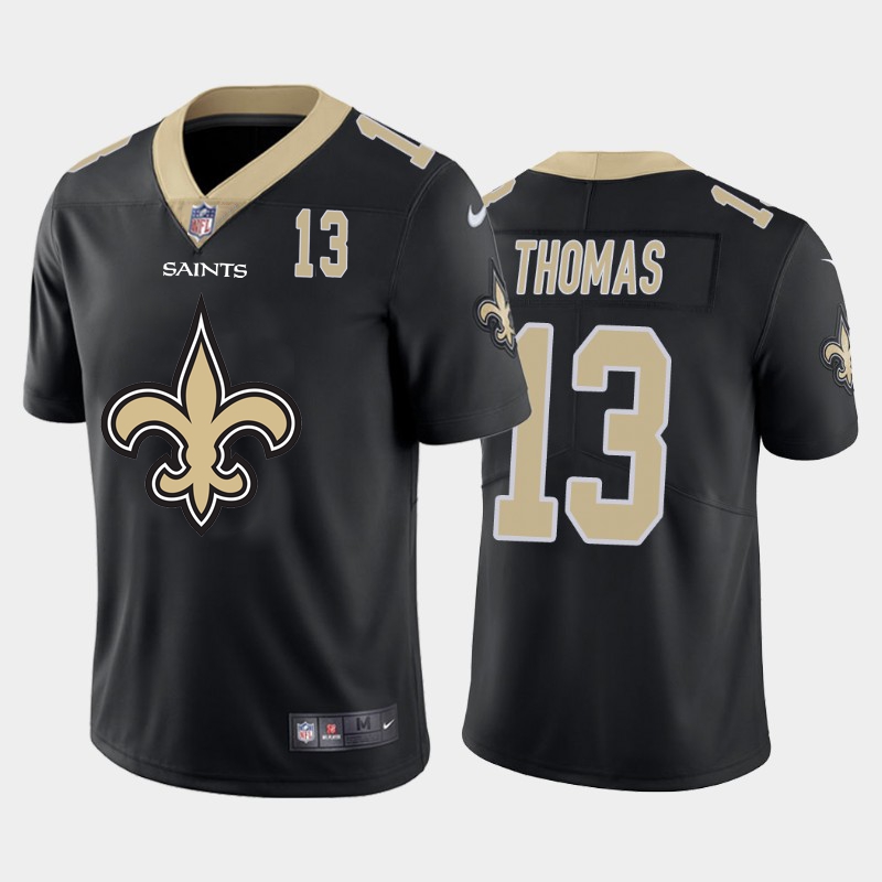New Orleans Saints #13 Michael Thomas Black Men's Big Team Logo Player Vapor Limited Jersey cheap jerseys for sale - CheapJerseys.Shop